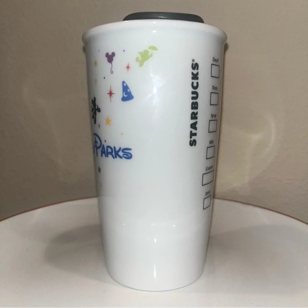 Starbucks‎ Disney Parks 2015 Magic Kingdom Ceramic Coffee Travel Mug 12oz.